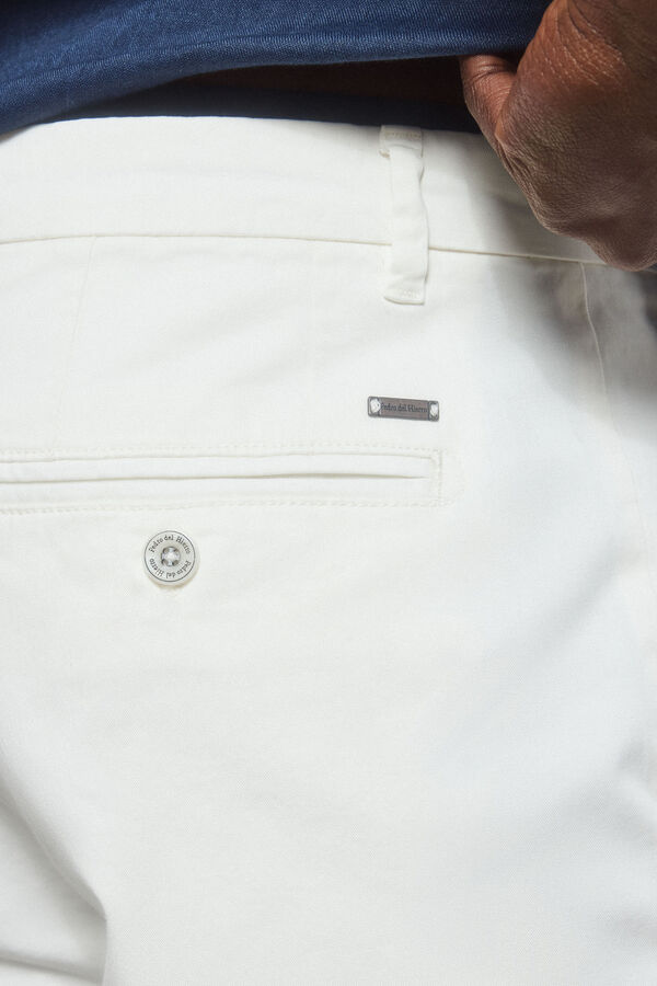 Pedro del Hierro Cal&ccedil;as bermuda chino premium flex  Branco