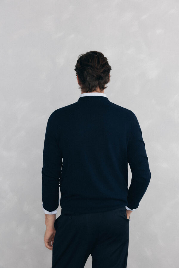 Pedro del Hierro Jersey cuello pico Azul