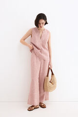 Pedro del Hierro Pantalones wide flare classic Rosa