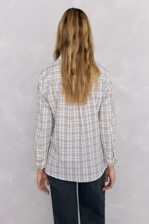 Pedro del Hierro Camisa amplia cuadros Gris