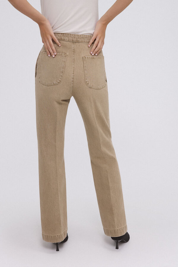 Pedro del Hierro Jeans stove pipe full length Beige