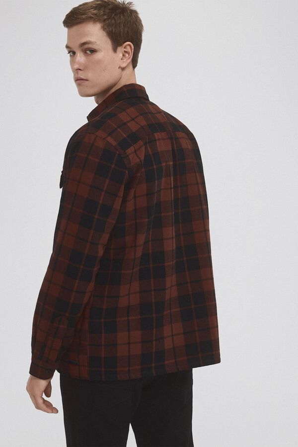 Pedro del Hierro Sobrecamisa cuadros Naranja