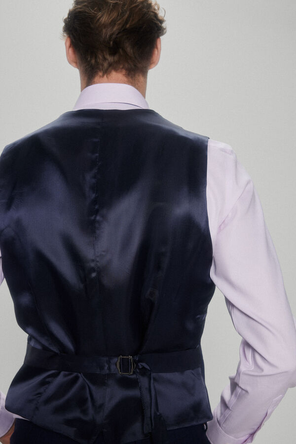 Pedro del Hierro Chaleco cuadros marino slim Azul