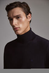 Pedro del Hierro Jersey lana cashmere cuello pico Azul