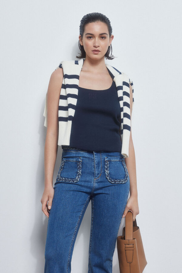 Pedro del Hierro Camiseta canale logo Azul