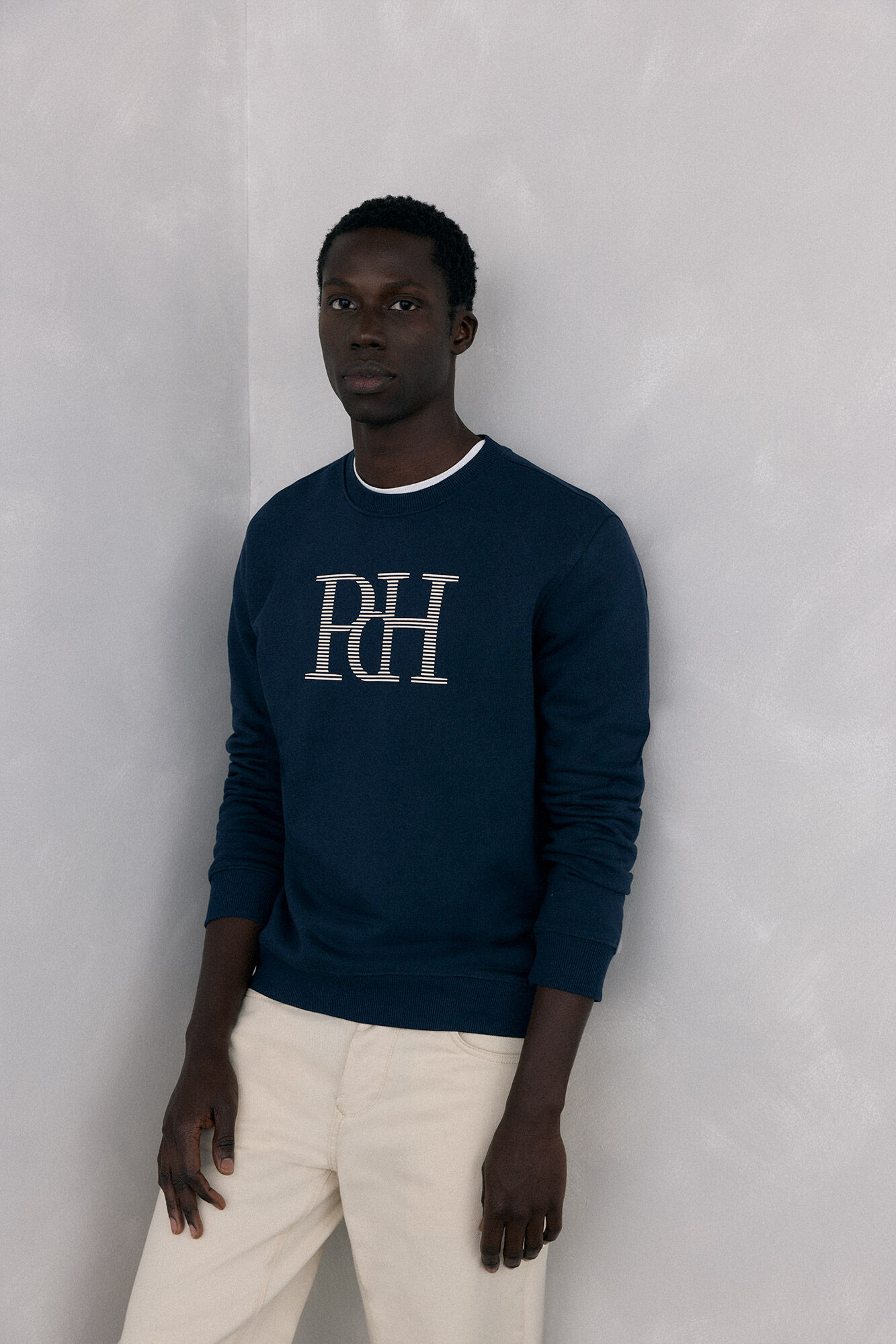 Pedro del Hierro Sudadera logo cuello redondo