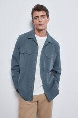 Pedro del Hierro Camp collar overshirt Azul