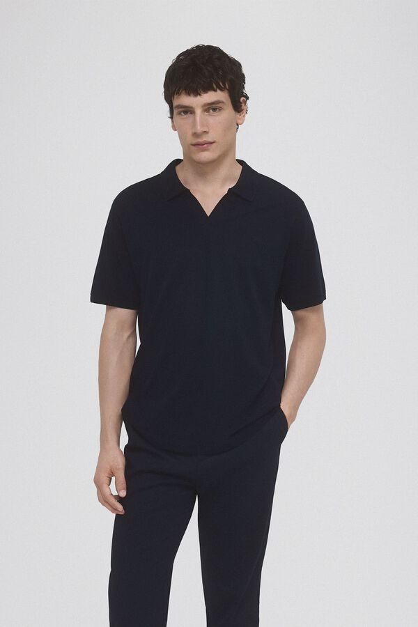 Pedro del Hierro Polo piqu&eacute; tencel Azul