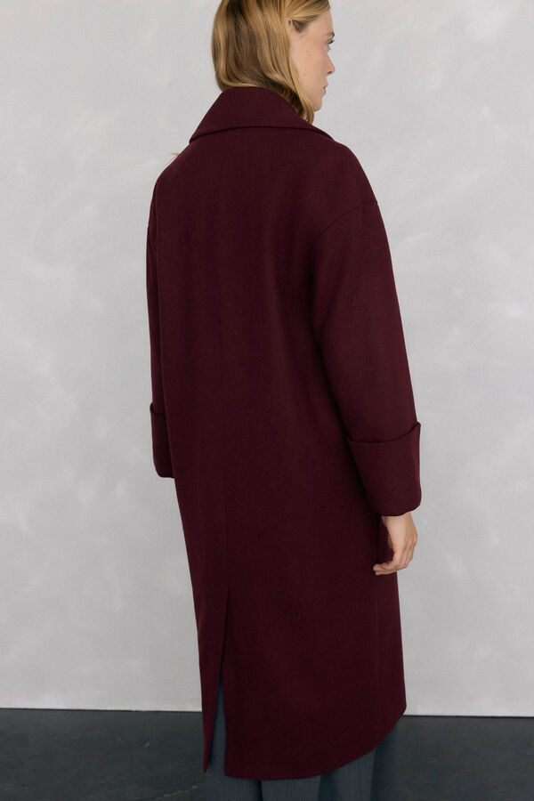 Pedro del Hierro Abrigo oversize Burdeos