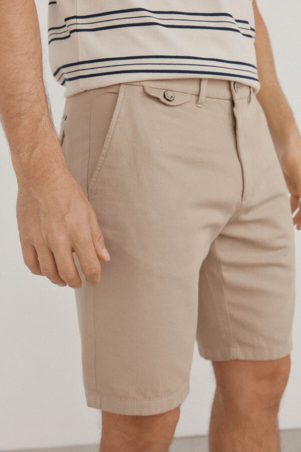 Pedro del Hierro Bermuda chino bolsillo Beige