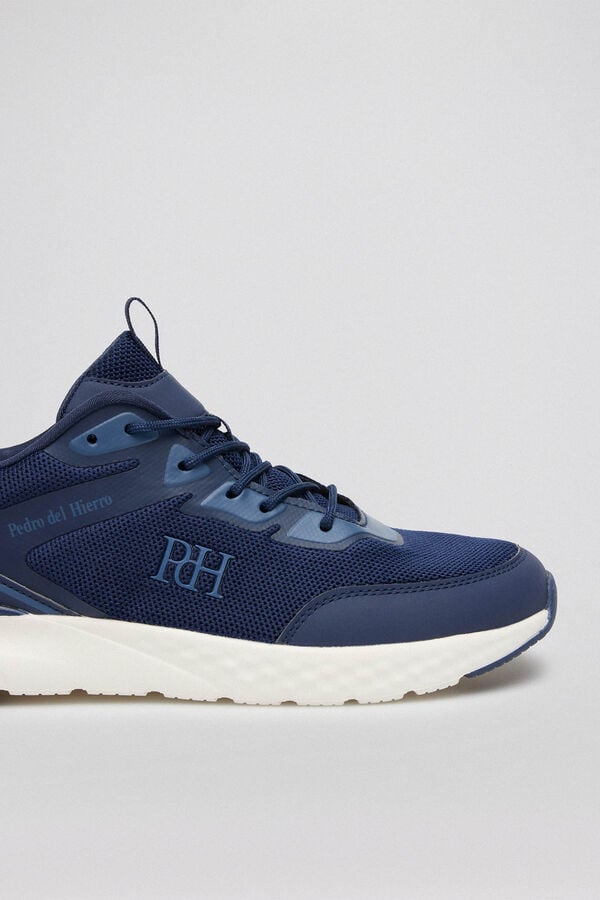 Pedro del Hierro Sapatilhas t&ecirc;xtil cord&otilde;es Azul