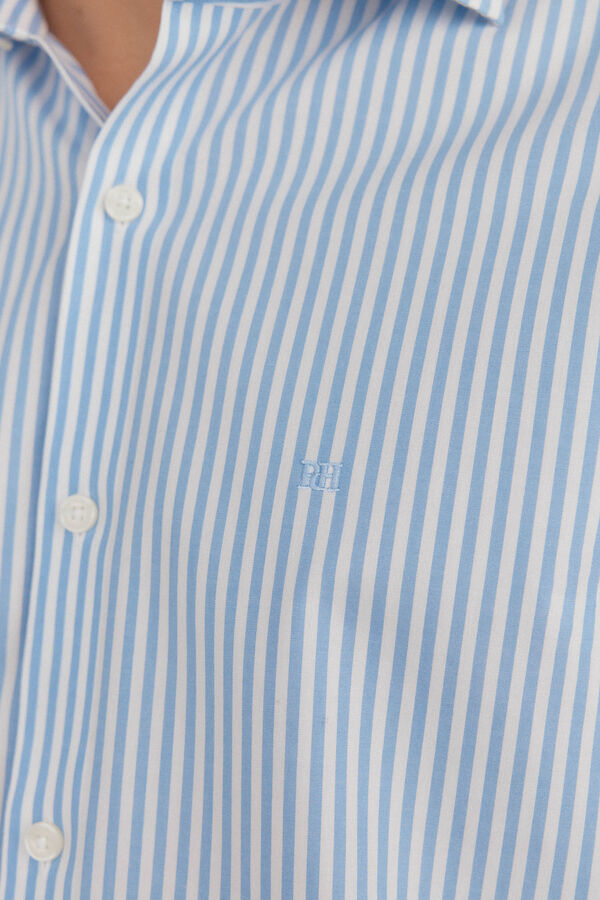 Pedro del Hierro Camisa vestir rayas non iron + antimanchas Azul