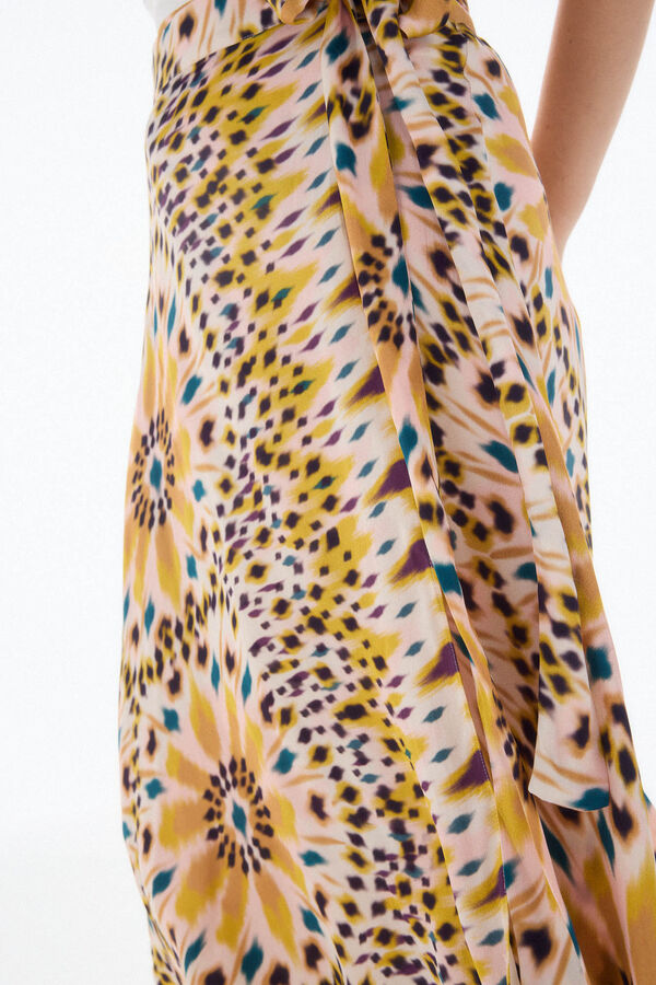 TFP by Tamara Falcó Falda pareo estampada Amarillo