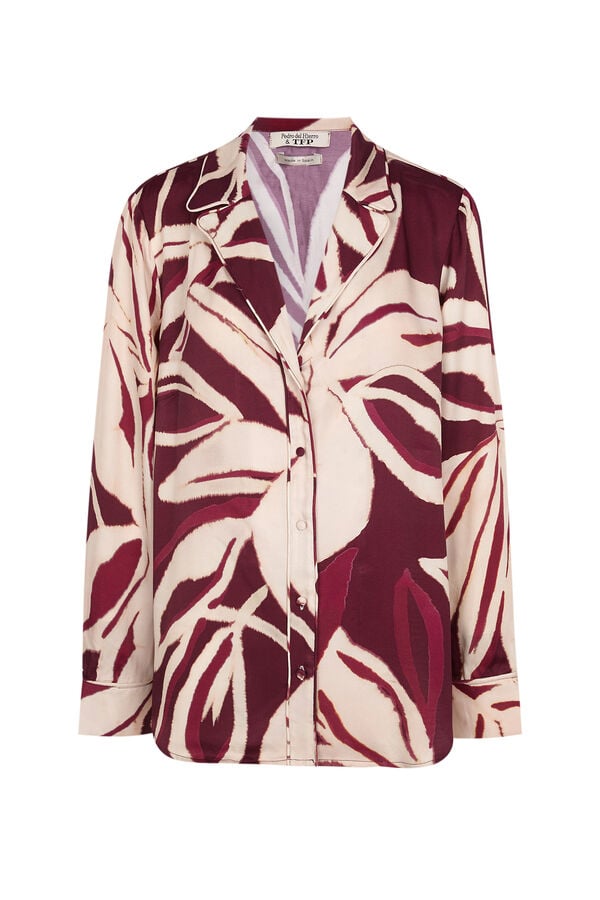 TFP by Tamara Falc&oacute; Camisa de pijama estampada Bordeaux