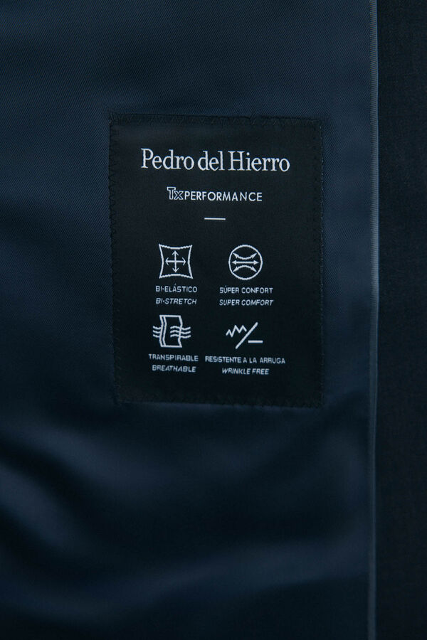 Pedro del Hierro Blazer bi-el&aacute;stico liso e sob medida Cizento