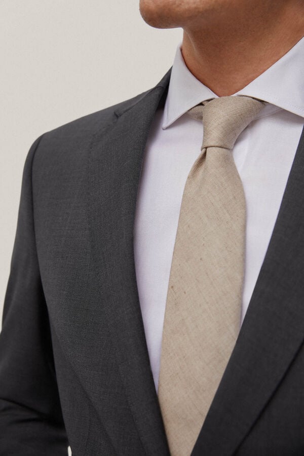 Pedro del Hierro Blazer fato liso bi<br>-stretch Cizento