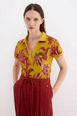 Pedro del Hierro Polo de manga curta estampado Amarelo