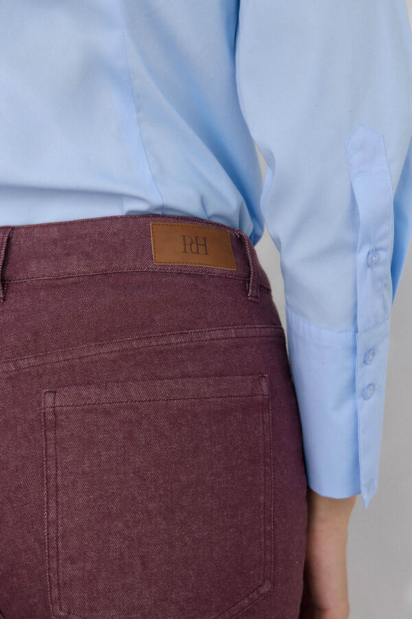 Pedro del Hierro Cal&ccedil;a jeans b&aacute;sica estilo tubo de fog&atilde;o Bordeaux