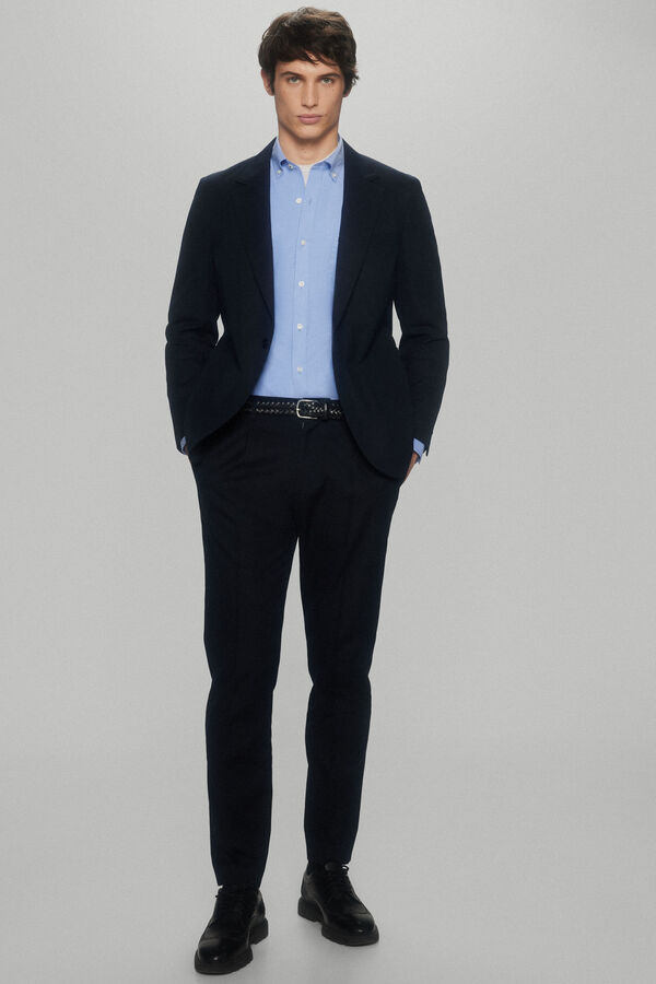 Pedro del Hierro Americana algod&oacute;n y lana Azul