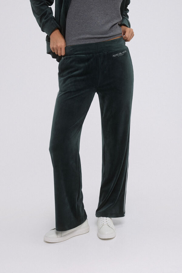 Pedro del Hierro Cal&ccedil;as de tecido de veludo Verde