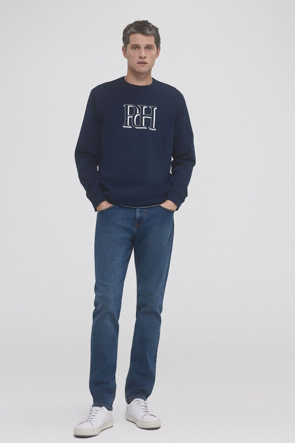 Pedro del Hierro Sudadera logo frontal Azul