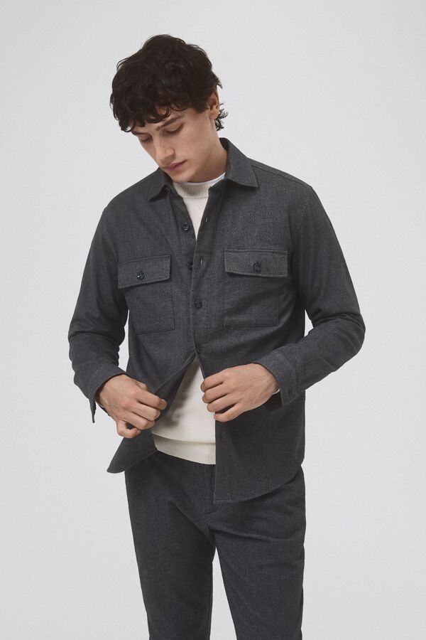 Pedro del Hierro Camiseta lisa coordenada Cizento