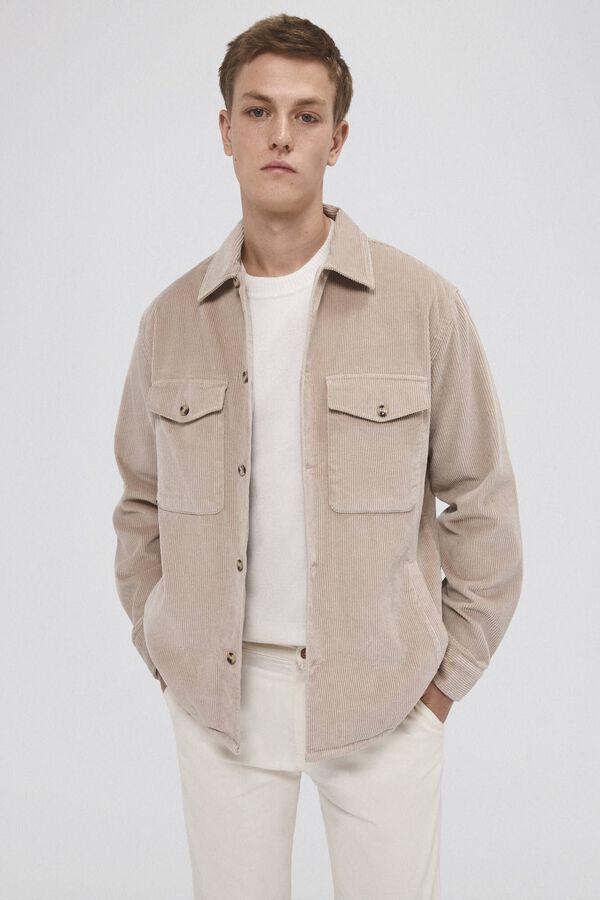 Pedro del Hierro Sobrecamisa pana Beige