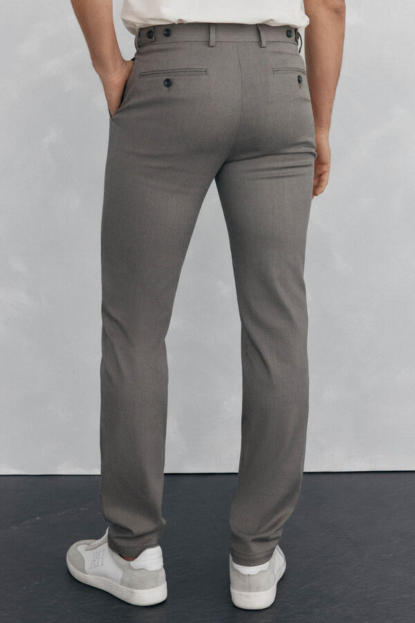Pedro del Hierro Cal&ccedil;a cal&ccedil;as chino com estampa slim fit Beige