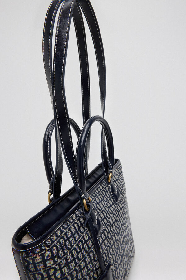 Pedro del Hierro Bolsa tote mini com logo Azul