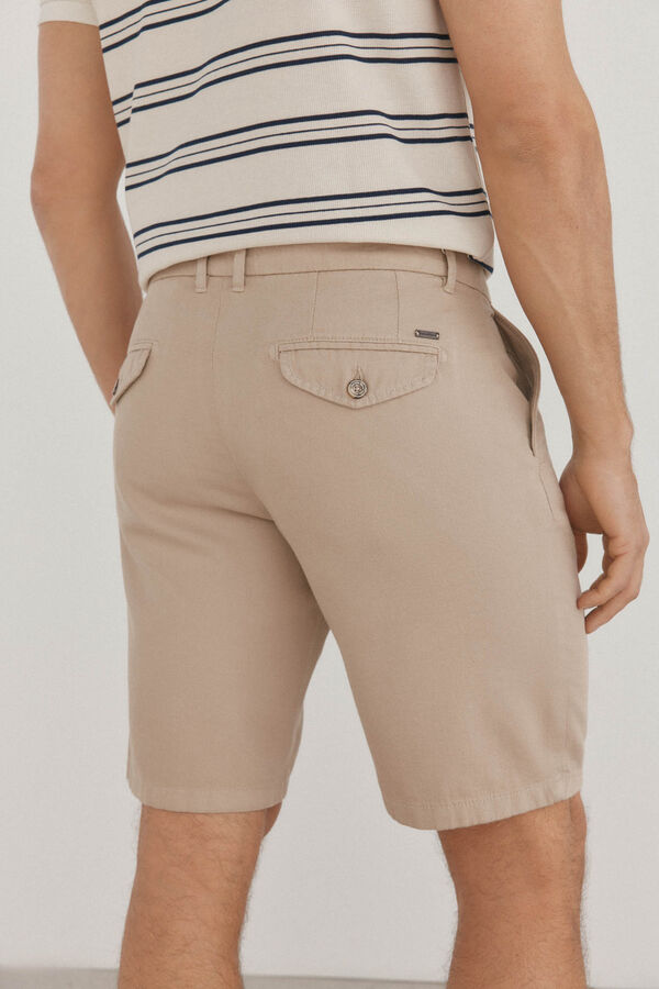 Pedro del Hierro Bermuda chino bolsillo Beige