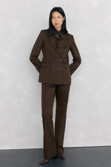 Pedro del Hierro Blazer trespassado chocolate Marrom