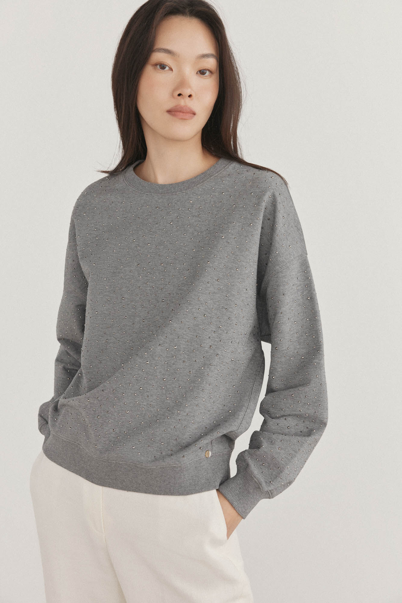 Pedro del Hierro Sweatshirt liso com strass