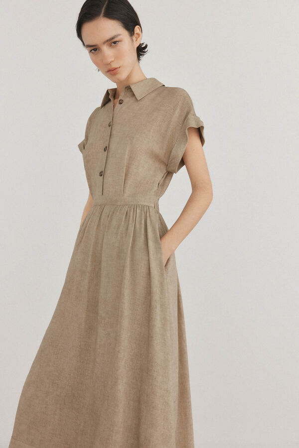 Pedro del Hierro Vestido de cintura subida Verde