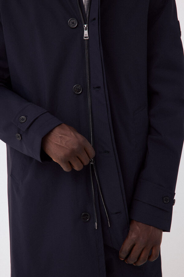 Pedro del Hierro Gabardina t&eacute;cnica Azul