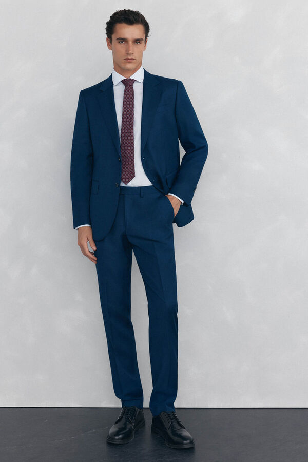 Pedro del Hierro Blazer estruturado azul slim fit bi-el&aacute;stico Azul