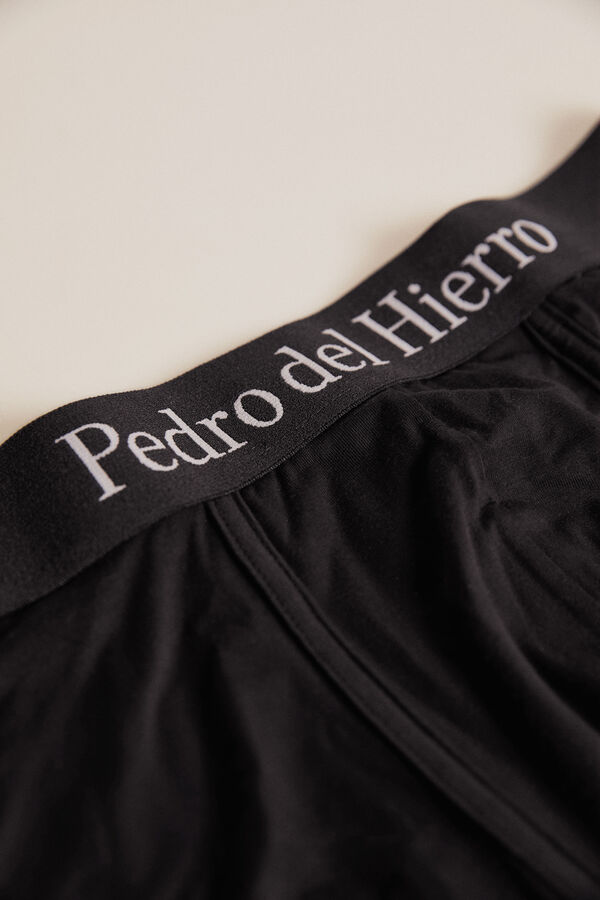 Pedro del Hierro Boxer trunk punto liso Negro