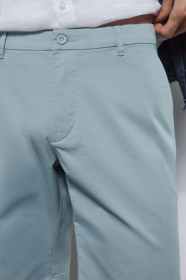 Pedro del Hierro Calças bermuda chino premium flex  Azul