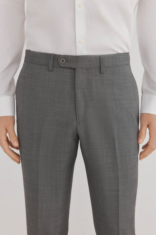 Pedro del Hierro Cal&ccedil;as estilo olho de p&aacute;ssaro, com modelagem slim fit e biel&aacute;stica Cizento
