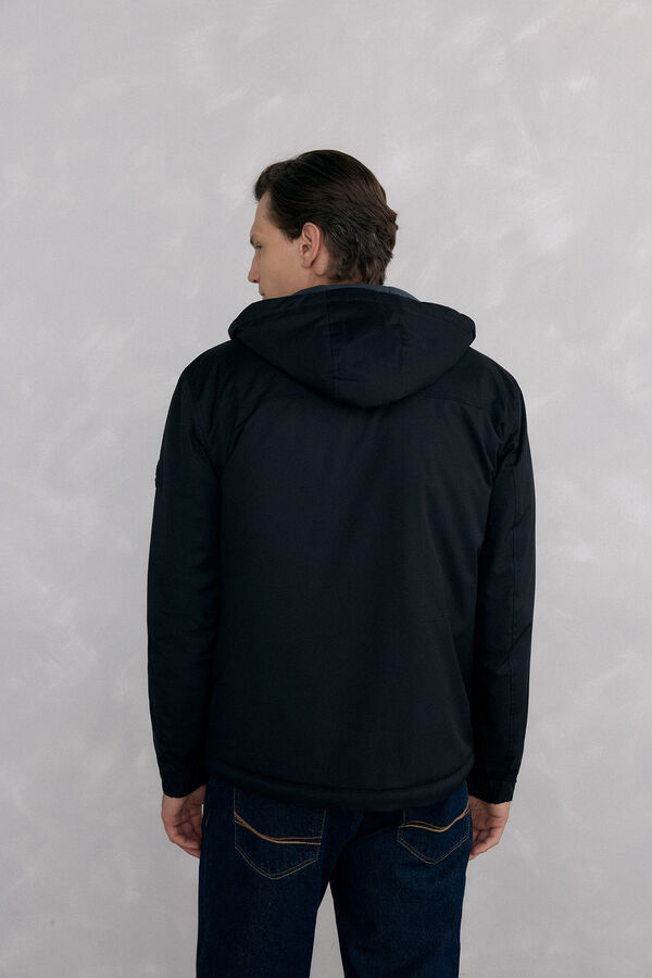 Pedro del Hierro Jaqueta com fecho-&eacute;clair e capuz Preto