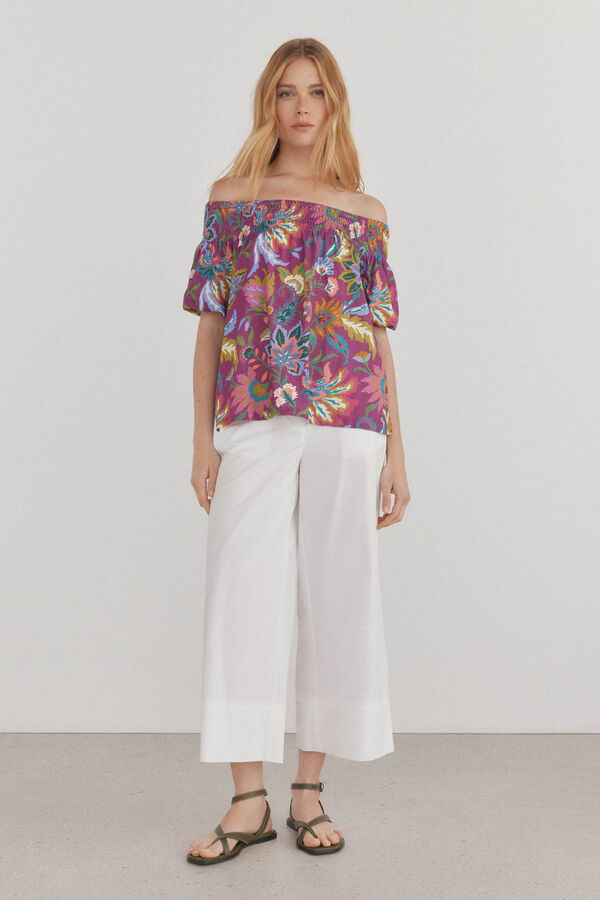 Pedro del Hierro Camiseta estampada manga corta Morado