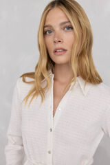 Pedro del Hierro Camisa com gola texturizada Branco