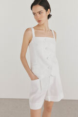 Pedro del Hierro Colete de linho Colete Branco