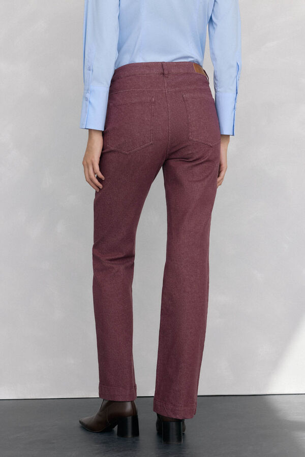 Pedro del Hierro Cal&ccedil;a jeans b&aacute;sica estilo tubo de fog&atilde;o Bordeaux