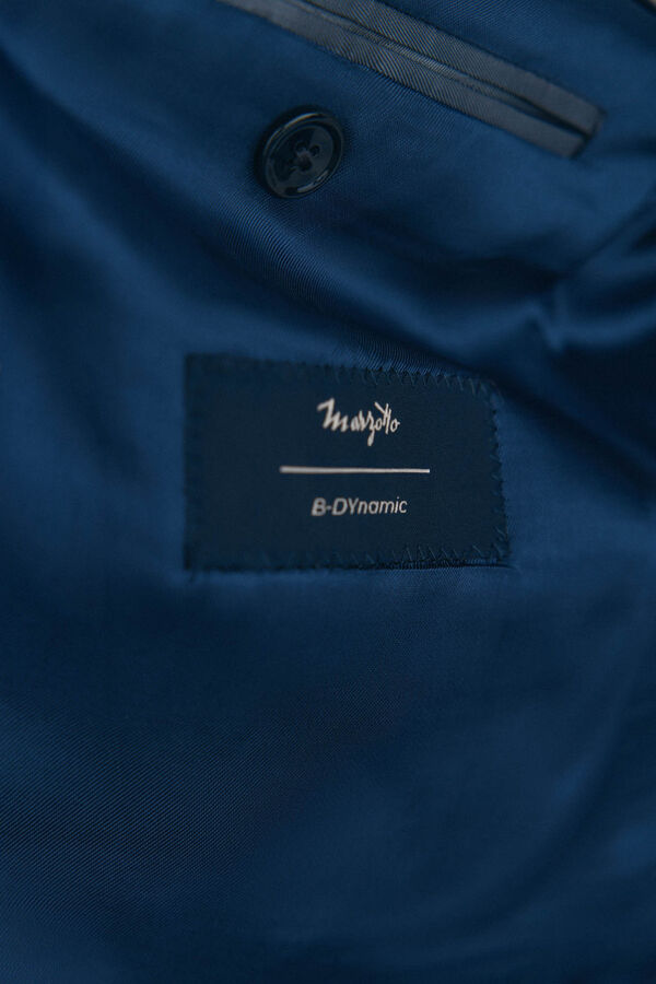 Pedro del Hierro Blazer bi-el&aacute;stico liso e sob medida Azul