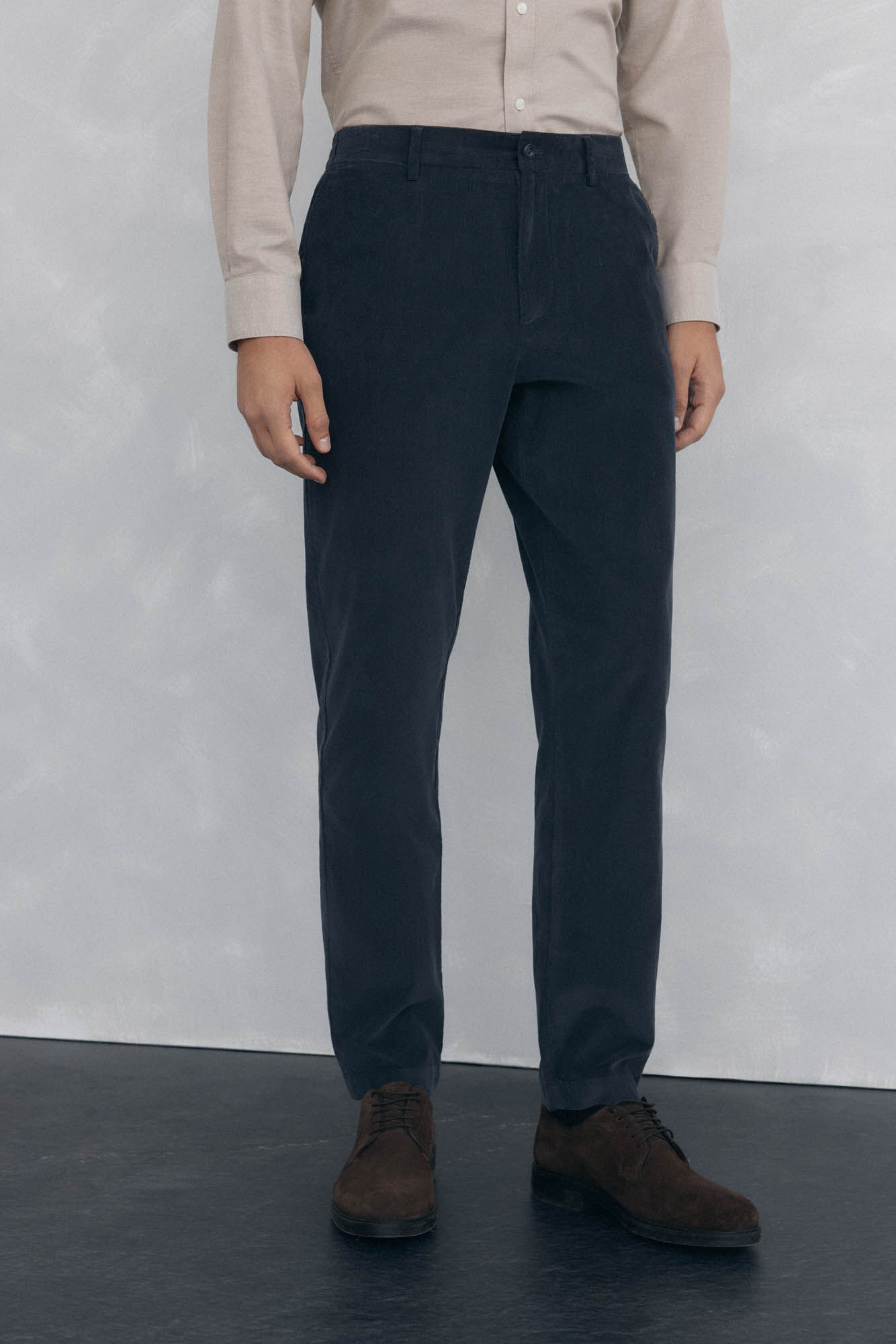 Pedro del Hierro Cal&ccedil;a cal&ccedil;as chino de veludo veludo leve e regular fit