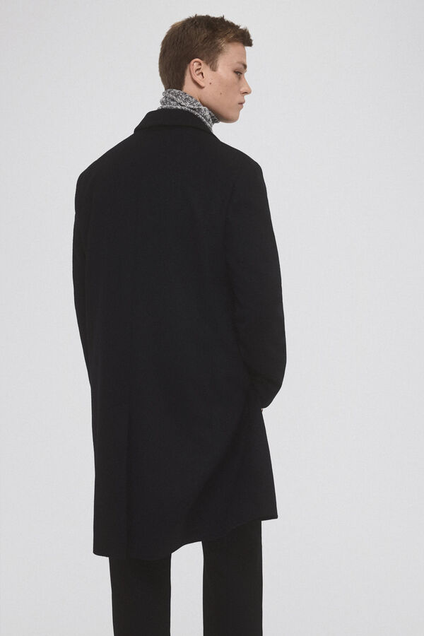 Pedro del Hierro Abrigo negro Negro