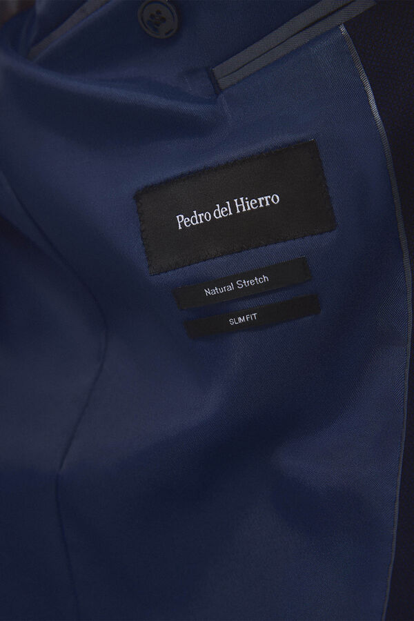Pedro del Hierro Americana de traje tejido ojo de perdiz Azul