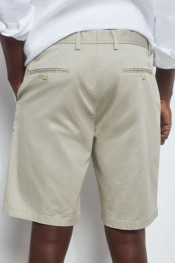 Pedro del Hierro Bermuda chino premium flex Beige