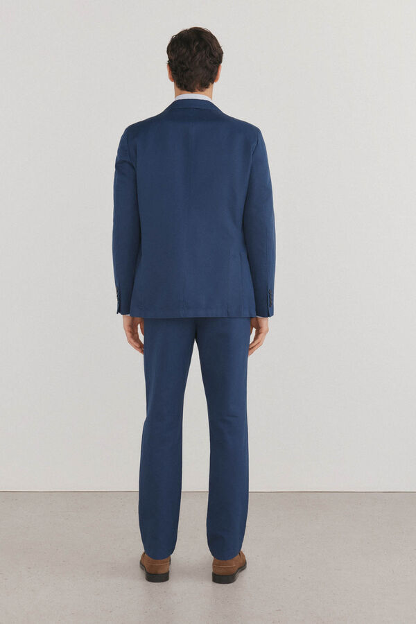 Pedro del Hierro Blazer de algod&atilde;o e linho Azul