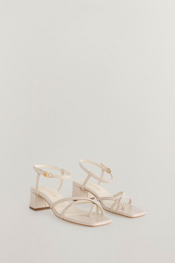 Pedro del Hierro Sandalia tac&oacute;n medio Blanco